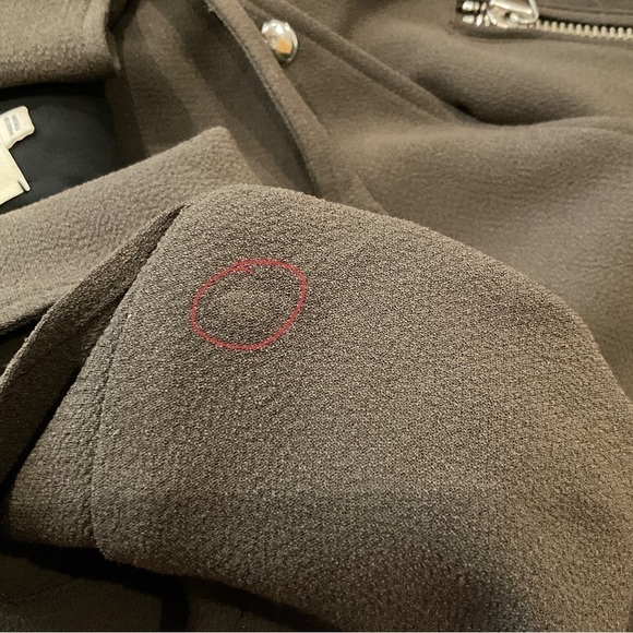 Aritzia Wilfred Mayet Double Breasted Jacket Crepe Fabric XSmall Olive G… - Picture 16 of 16